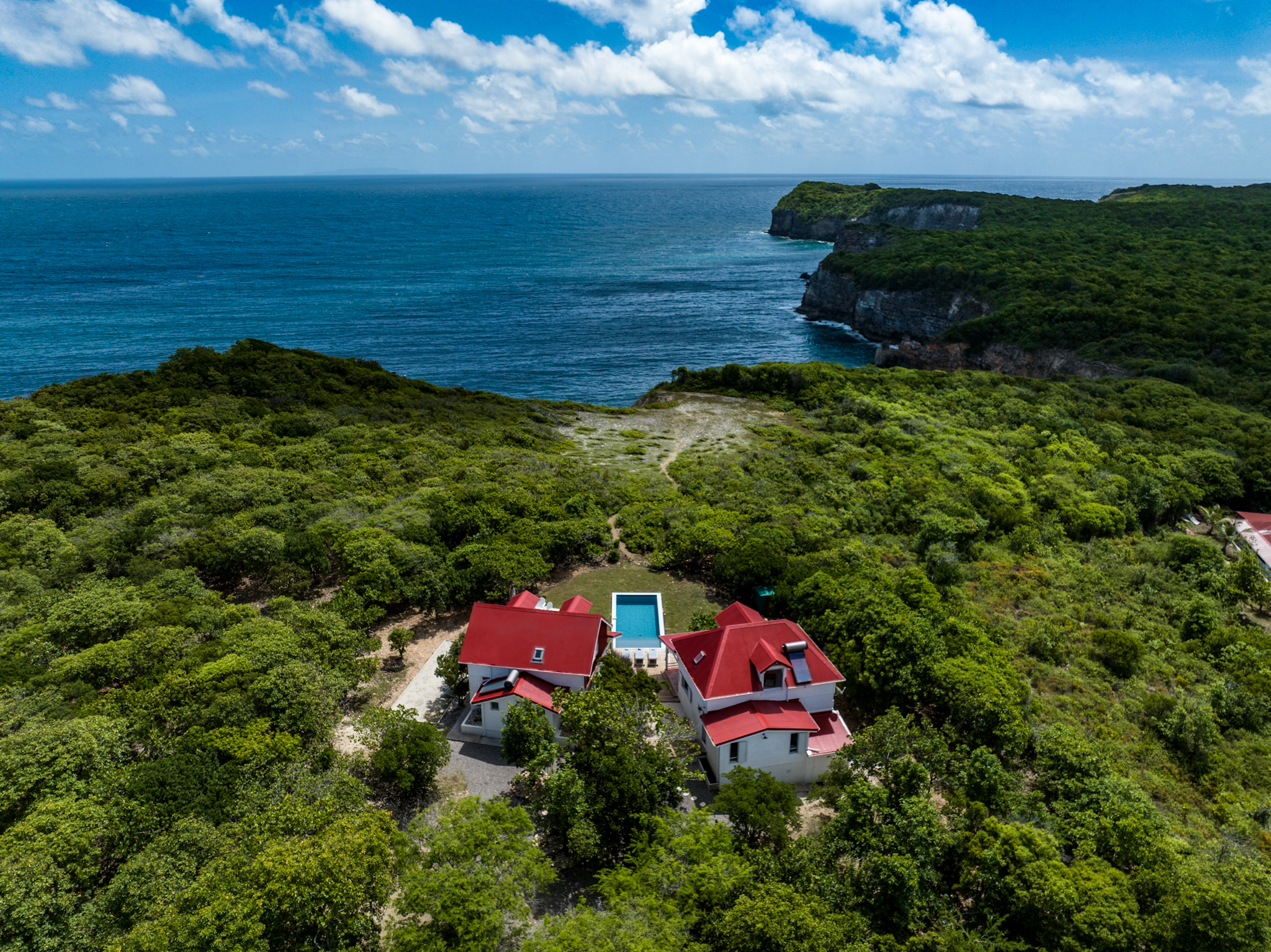 vue aérienne Villa Calypso en location chez Otantik Villa
